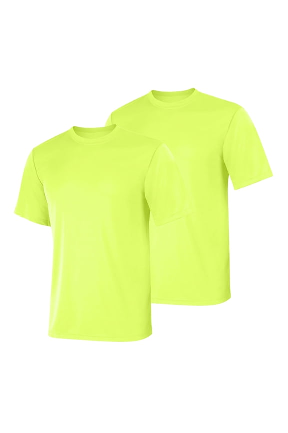 2-Pack Cool Dri Men's T-Shirt Sport Performance Tee Comfort Ribbed Light