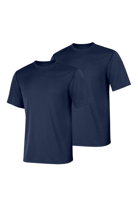 2-Pack Cool Dri Men's T-Shirt Sport Performance Tee Comfort Ribbed Light