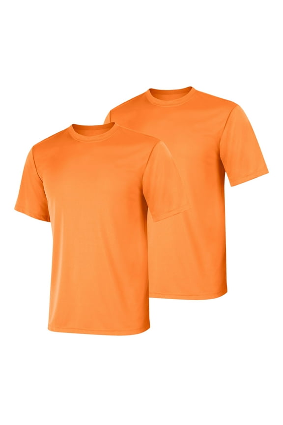 2-Pack Cool Dri Men's T-Shirt Sport Performance Tee Comfort Ribbed Light