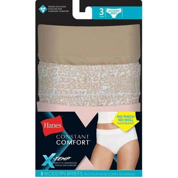 Hanes 3 Pack Constant Comfort X-temp Modern Brief-2 Color Option