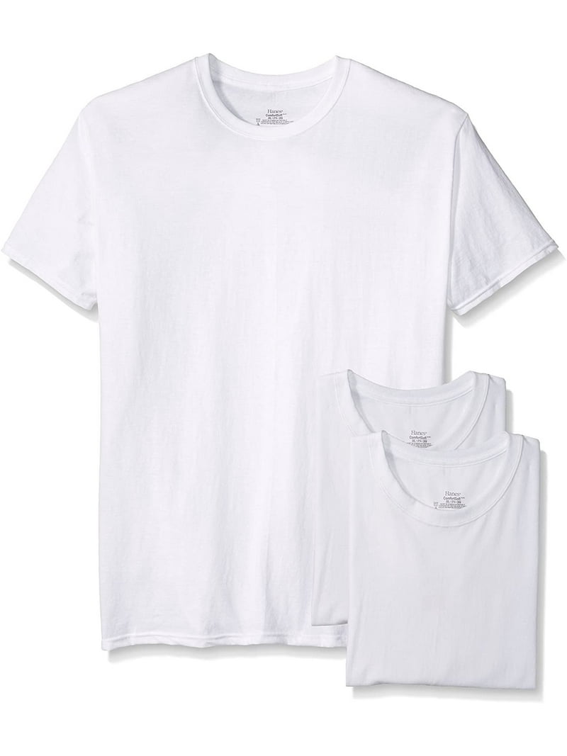 Hanes 3-Pack White Crew Neck T-Shirt XL - Walmart.com