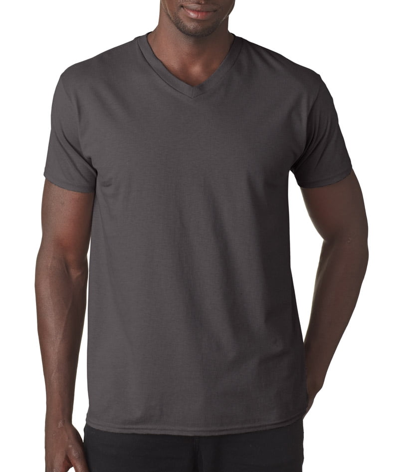 Hanes 4.5 oz. 100% Ringspun Cotton nano-T V-Neck T-Shirt (498V) Vintage ...