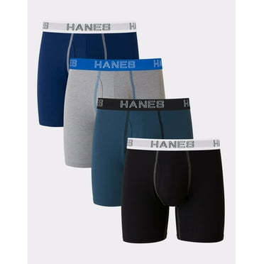 Hanes 4-Pack Men Boxer Brief  Ultimate Big Man Stretch  Breathable Wicking Tagless