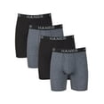 thumbnail image 1 of Hanes 4-Pack Men's Ultimate Long Leg Boxer Comfort Flex Fit Brief Black/Grey, 1 of 5