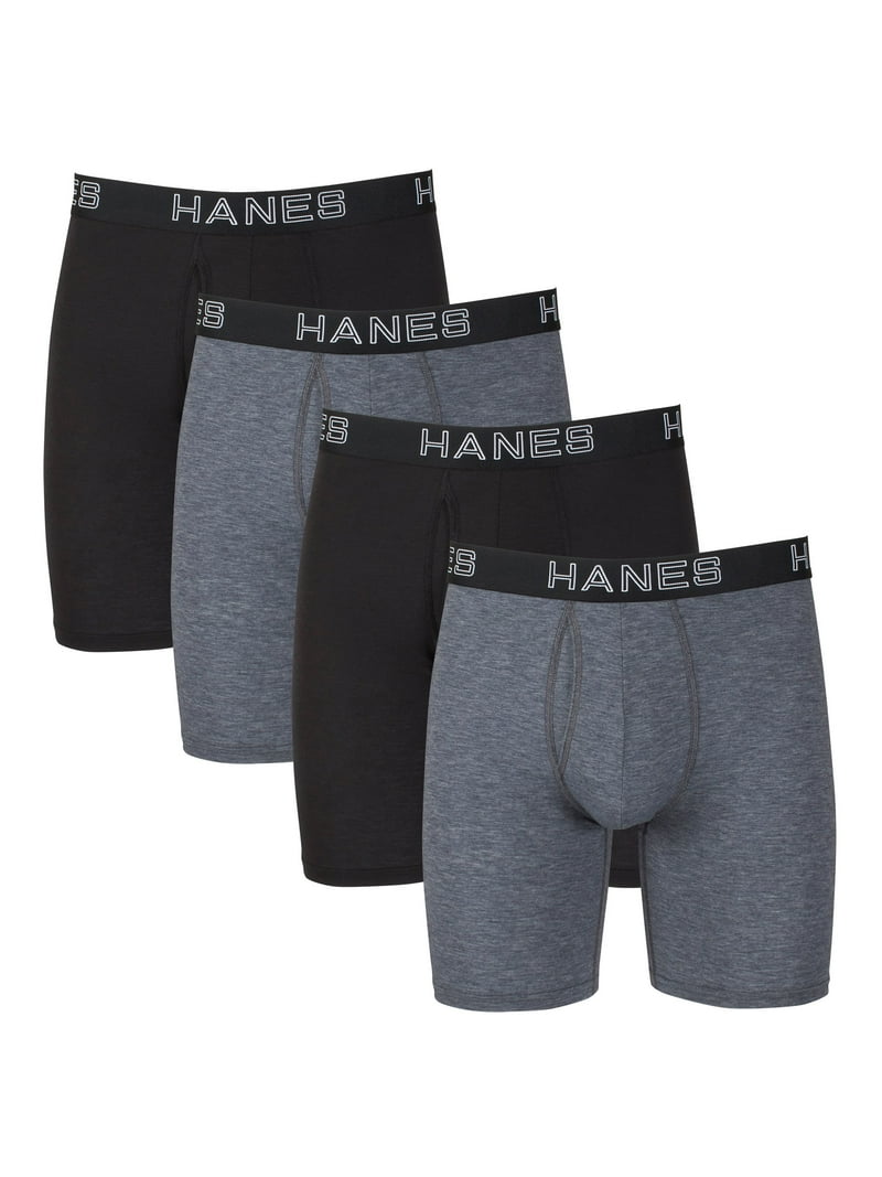 Hanes, Boxer Brief, 4-Pack, Men's Long Leg Comfort Flex Fit - Walmart.com