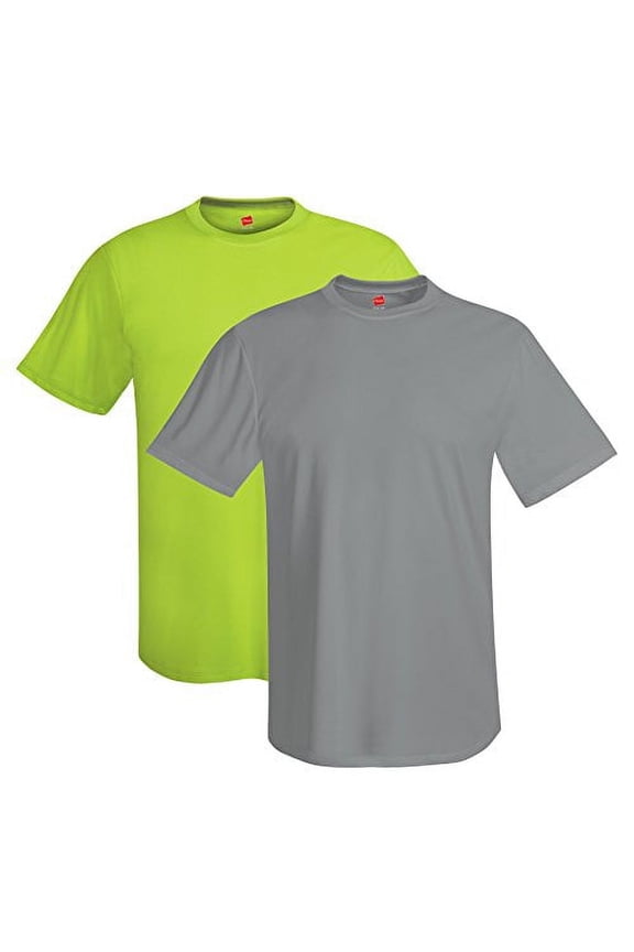 4 oz NANO-T Cool Dri T-Shirt (Pack of 2) (1 Graphite / 1 Safety Green)
