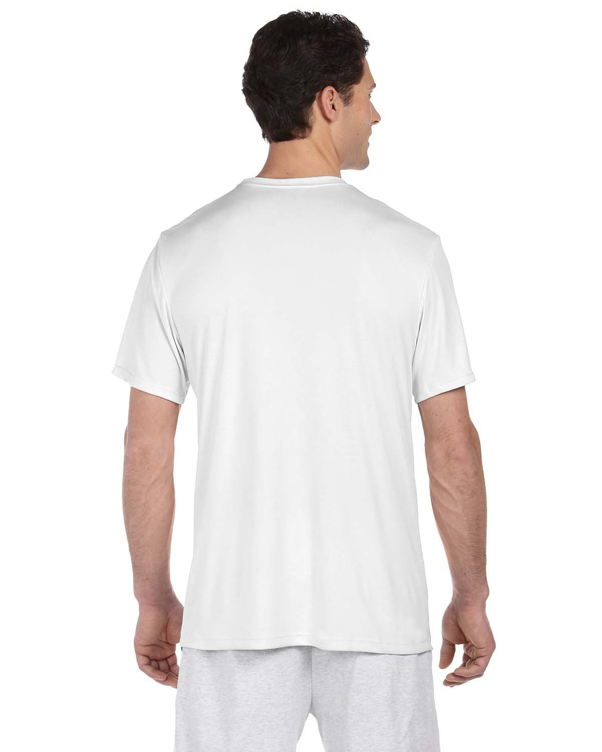 Hanes 4 oz NANO-T Cool Dri T-Shirt (Pack of 2) (1 White / 1 Light Blue ...