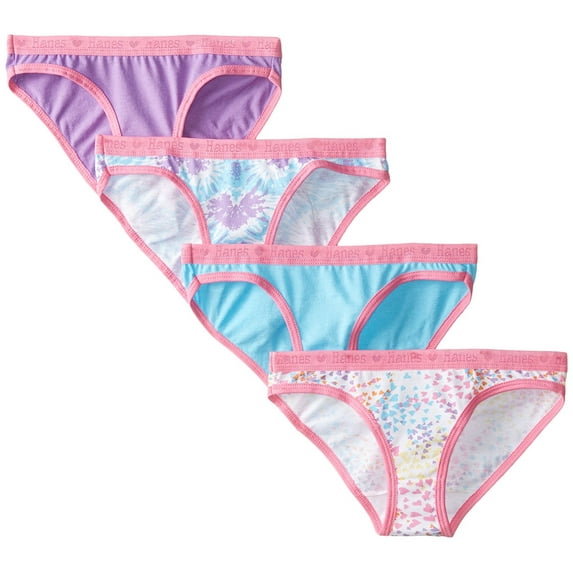 Hanes 43935773380 Girls Ultimate x-Temp Bikini P4 - 00F, 6