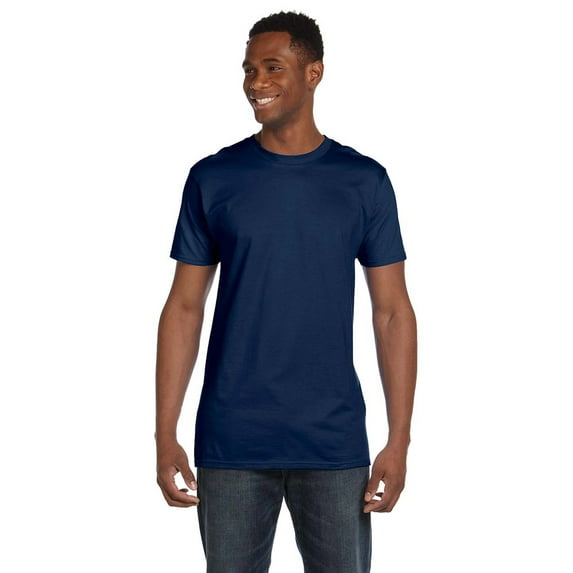 Hanes 4980 Nano Cotton T-Shirt - Navy - Medium