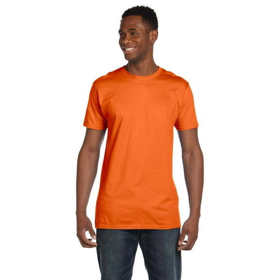 Hanes 4980 Nano Cotton T-Shirt - Orange - Large