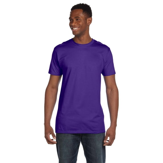 Hanes 4980 Nano Cotton T-Shirt - Purple - Small