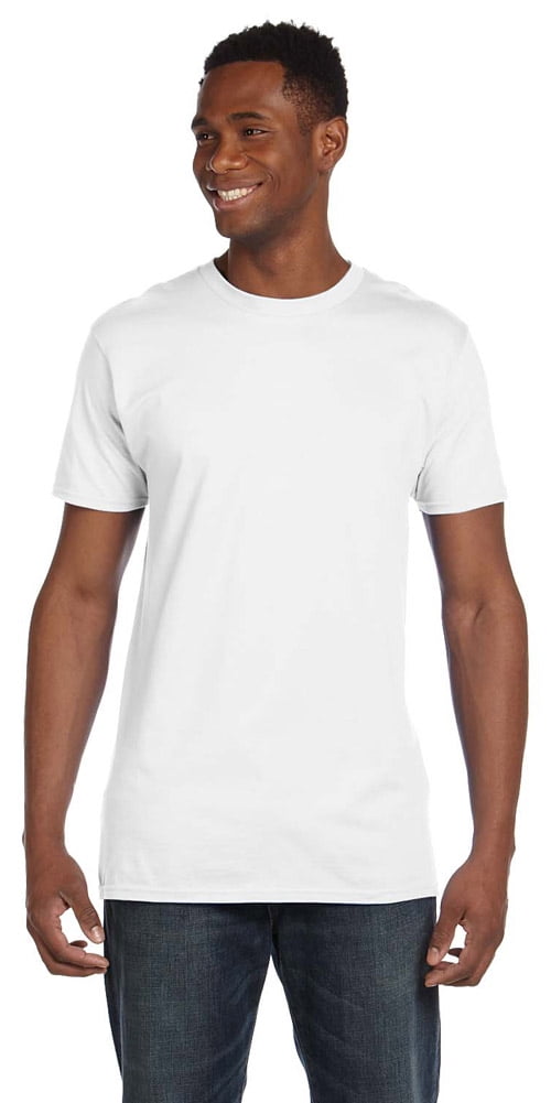 Hanes 4980 Nano Cotton T-Shirt - White - Large - Walmart.com