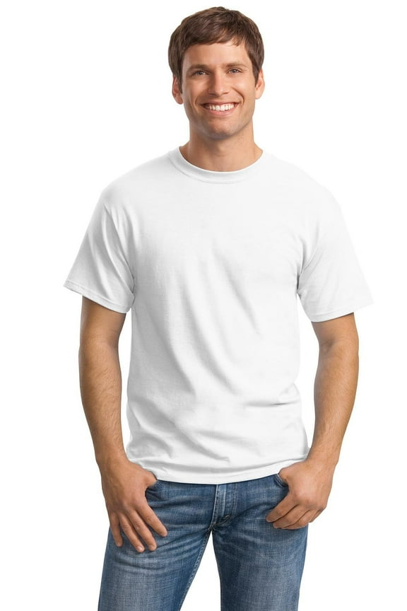 5.2 Oz. ComfortSoft Cotton T-Shirt 5280- White,Large Pack of 5