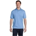 thumbnail image 1 of Hanes 5.2 oz. 50/50 ComfortBlend EcoSmart Jersey Knit Men Polo Light Blue Medium, 1 of 3
