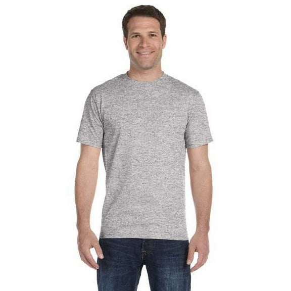 Hanes 5.2 oz. ComfortSoft Cotton T-Shirt 5280 Pack of 6- LIGHT STEEL,L