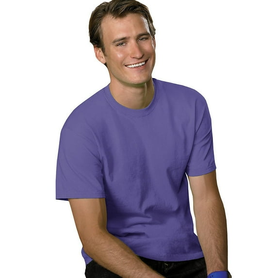 Hanes 5.2 oz. ComfortSoft� Cotton T-Shirt - Purple - S Pack of 6