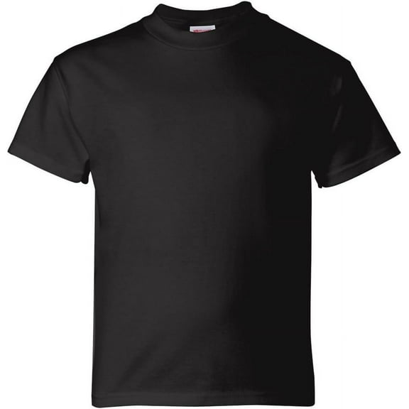 Hanes 5.2 oz Youth COMFORTSOFT HEAVYWEIGHT T-Shirt,Large, Black