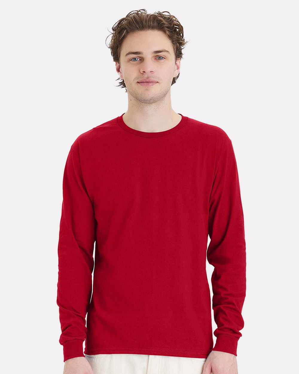 Hanes 5286 Men's ComfortSoft Cotton Long-Sleeve T-Shirt - Walmart.com