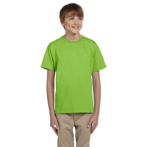Hanes 5370 Boys Short Sleeve T-Shirt - Lime - Medium