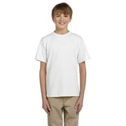 Hanes 5370 Boys Short Sleeve T-Shirt - White - Large