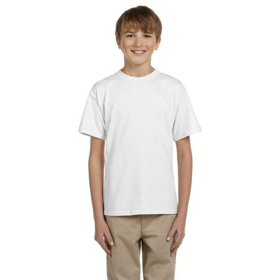 Hanes 5370 Boys Short Sleeve T-Shirt - White - X-Small