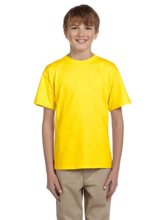 5370 Boys Short Sleeve T-Shirt - Yellow - Medium