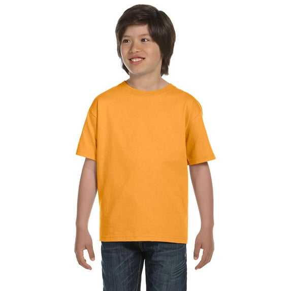 Hanes 5380 Youth Beefy-T - Gold - Large