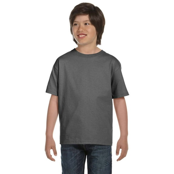 Hanes 5380 Youth Beefy-T - Smoke Gray - Medium