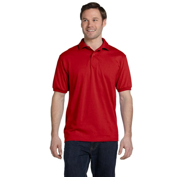 Hanes 54 Adult 50/50 Ecosmart-Jersey Knit Polo