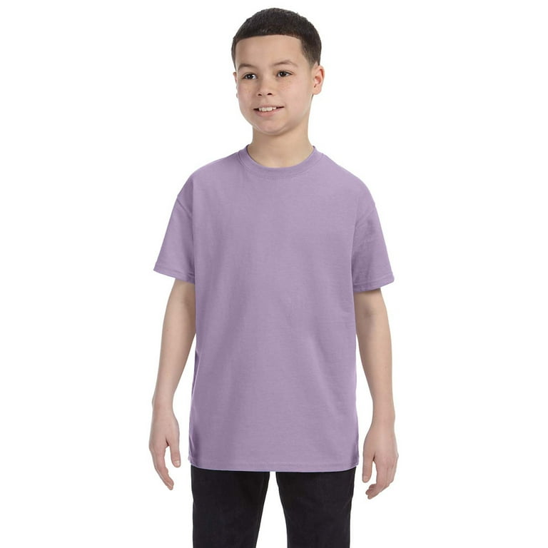 Hanes 54500 Youth Tagless T Shirt Lavender X Large