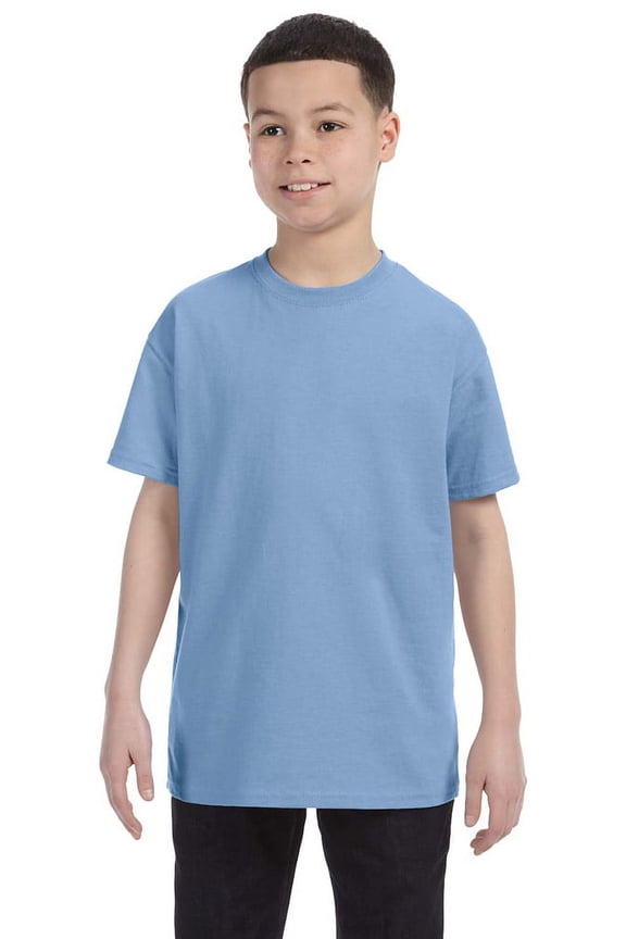 54500 Youth Tagless T-Shirt - Light Blue - Medium