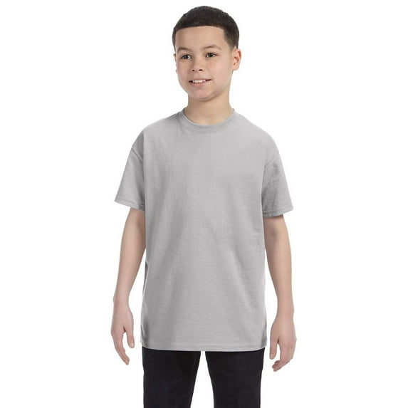 Hanes 54500 Youth Tagless T-Shirt - Light Steel - Small