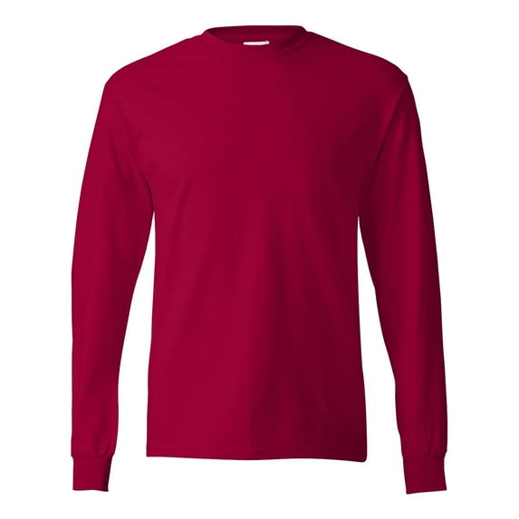 Hanes 5586 Unisex 6.1 oz. Tagless Long-Sleeve T-Shirt (2 PACK)