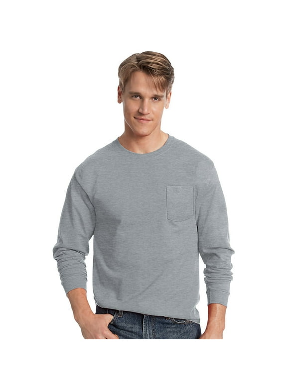 Mens Long Sleeve Pocket T Shirts