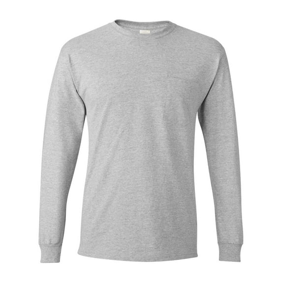 Hanes 5596 Men's 6.1 oz. Tagless Long-Sleeve Pocket T-Shirt