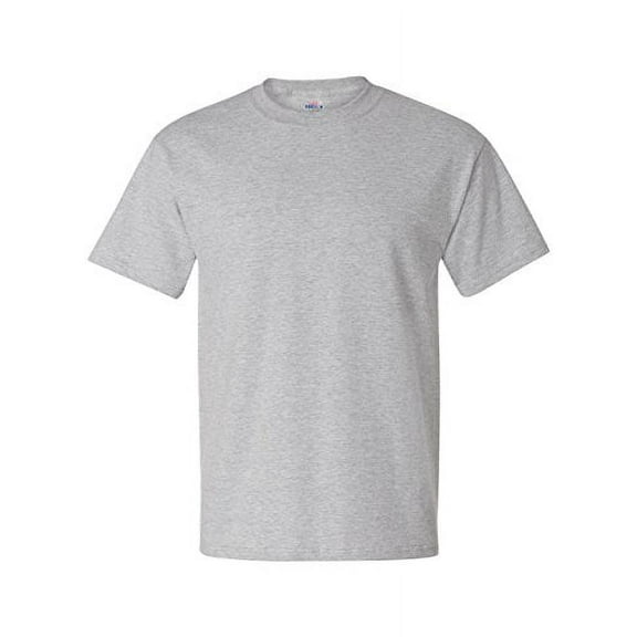 Hanes Men's BEEFY-T Short Sleeve T-shirt TALL 6.1 oz (Pack of 3) 3 Light Steel