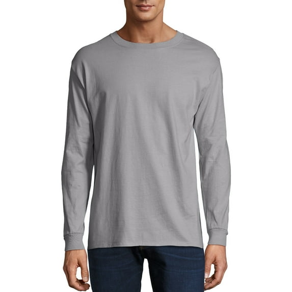 Hanes 6.1 oz. Long-Sleeve Beefy-T (5186) Vintage Grey, S