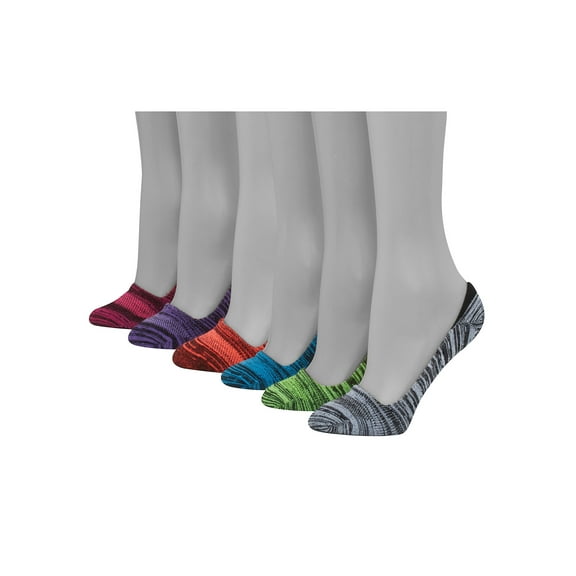 Hanes 6-Pack Ballerina Socks Womens Invisible Comfort Liner Cool Comfort Wicking