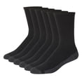 thumbnail image 1 of Hanes 6-Pack Crew Socks Mens Max Cushion, Wicking Cool ComfortBlend, 1 of 7