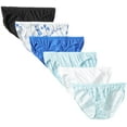 thumbnail image 1 of Hanes 6-Pack Women's 100% Cotton Bikini Underwear Panties, Assorted - Size 4, 1 of 1