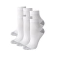 thumbnail image 1 of Hanes Women's Ankle Socks, Moisture-Wicking, Extended Sizes 8-12, 6-Pairs White w/Grey Vent, 1 of 5