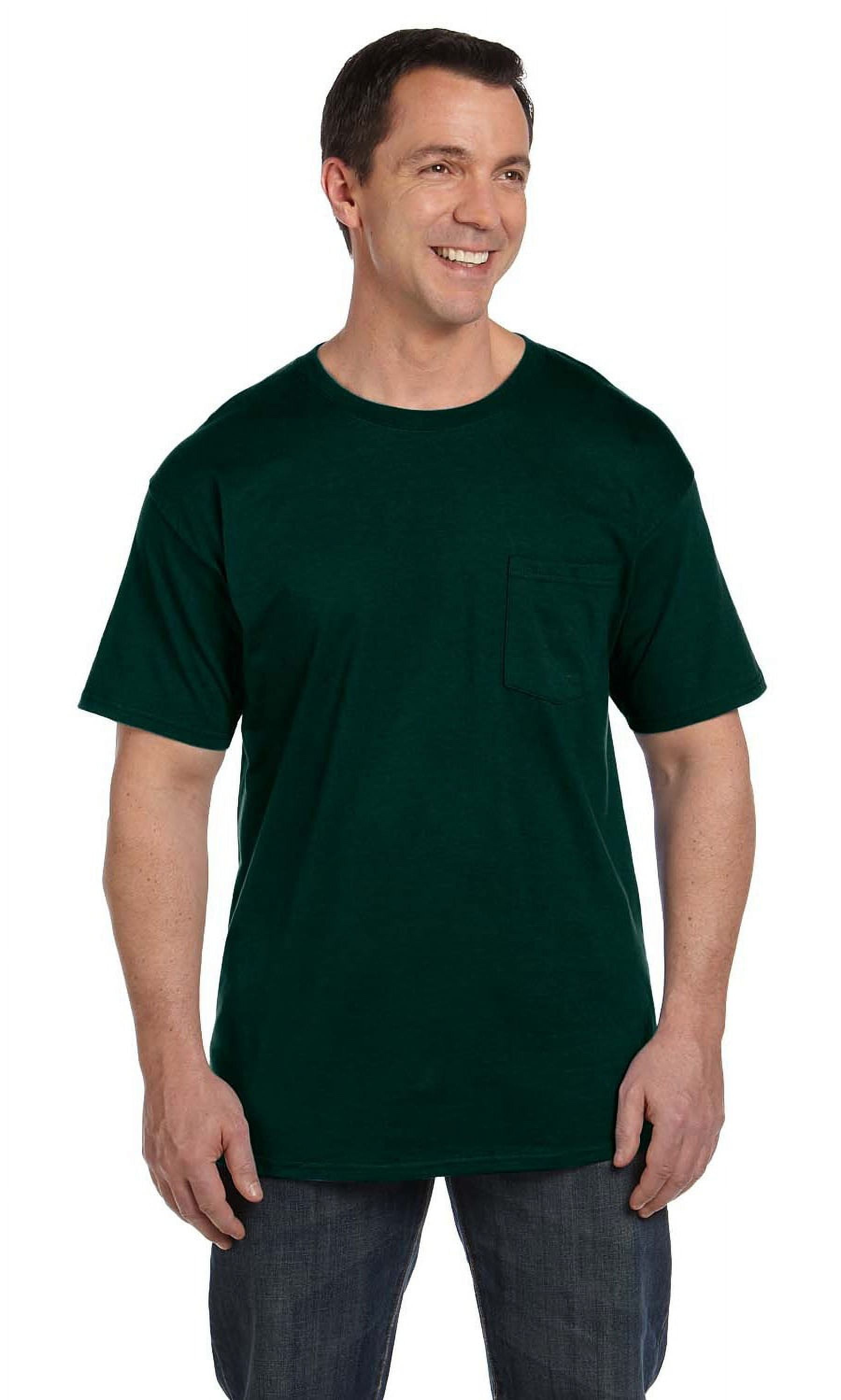 Hanes 61 Oz Beefy-T With Pocket - Walmart.com