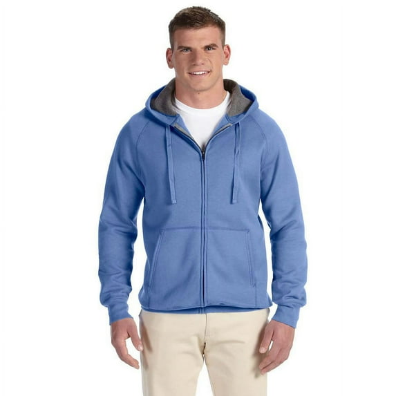 Hanes 7.2 oz. Nano Full Zip Hood (N280) Vintage Blue, 3XL