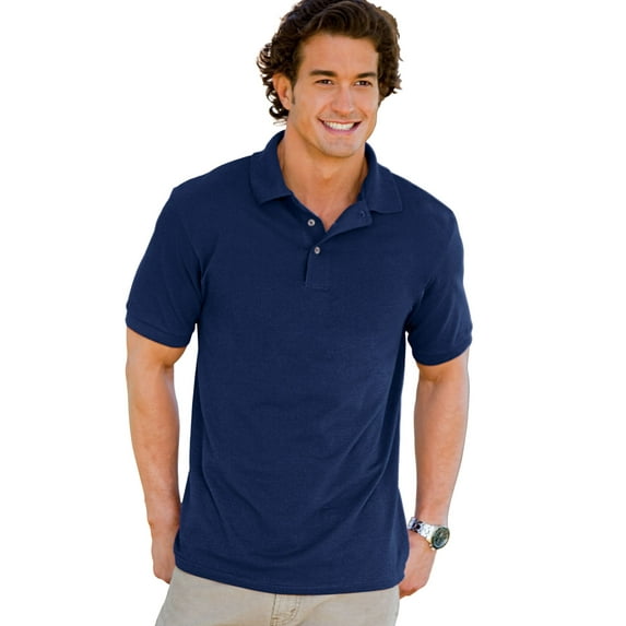 Hanes 7 oz. ComfortSoft Cotton Pique Polo (055) Navy, S