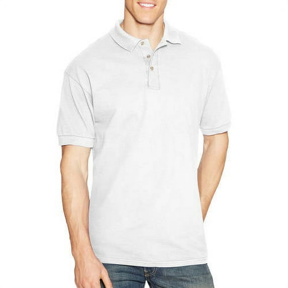 Hanes 7 oz. ComfortSoft Cotton Pique Polo (055) White, M