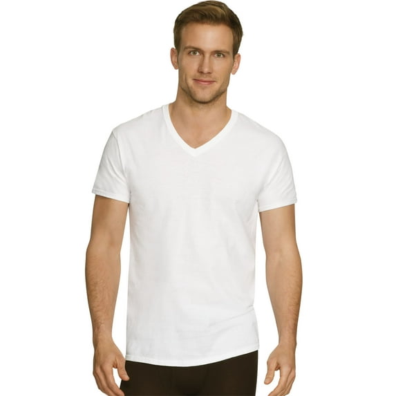 Hanes 738994507969 Mens Ultimate Comfort Fit V-Neck Undershirt , White - Extra Large - Pack of 5