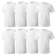 thumbnail image 1 of Hanes 8 Pack Men's Tee Undershirts Cotton, Moisture-Wicking Crew, 1 of 2