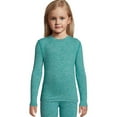 thumbnail image 1 of Hanes 843347116030 Girls Space Dye Crewneck, Aqua Combo - Extra Large, 1 of 2