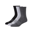 thumbnail image 1 of Hanes Absolute Active Men’s Cushioned Crew Socks, Shoe Sizes 6-12, 3-Pairs Black/Grey, 1 of 3