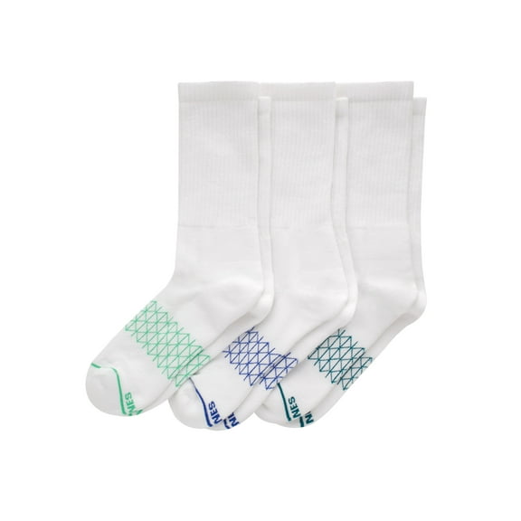 Absolute Comfort Cushioned Crew Socks, 3-Pairs
